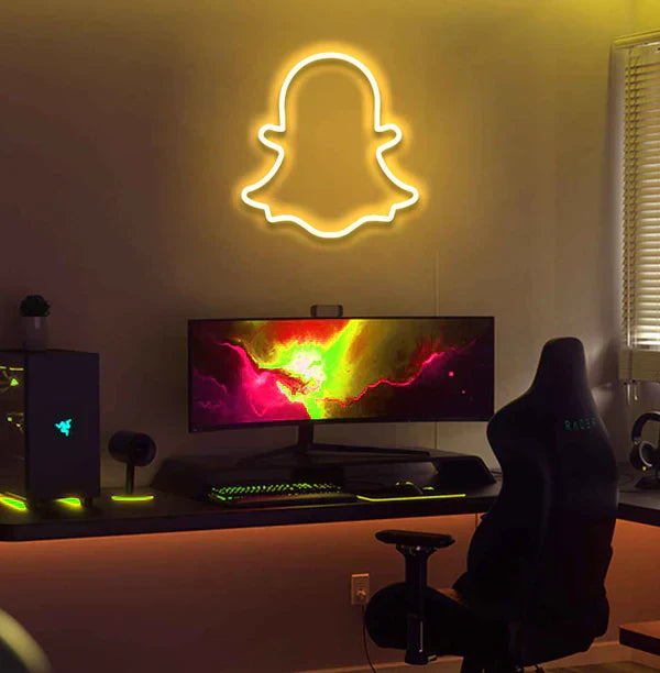 SNAPCHAT LOGO NEON SIGN