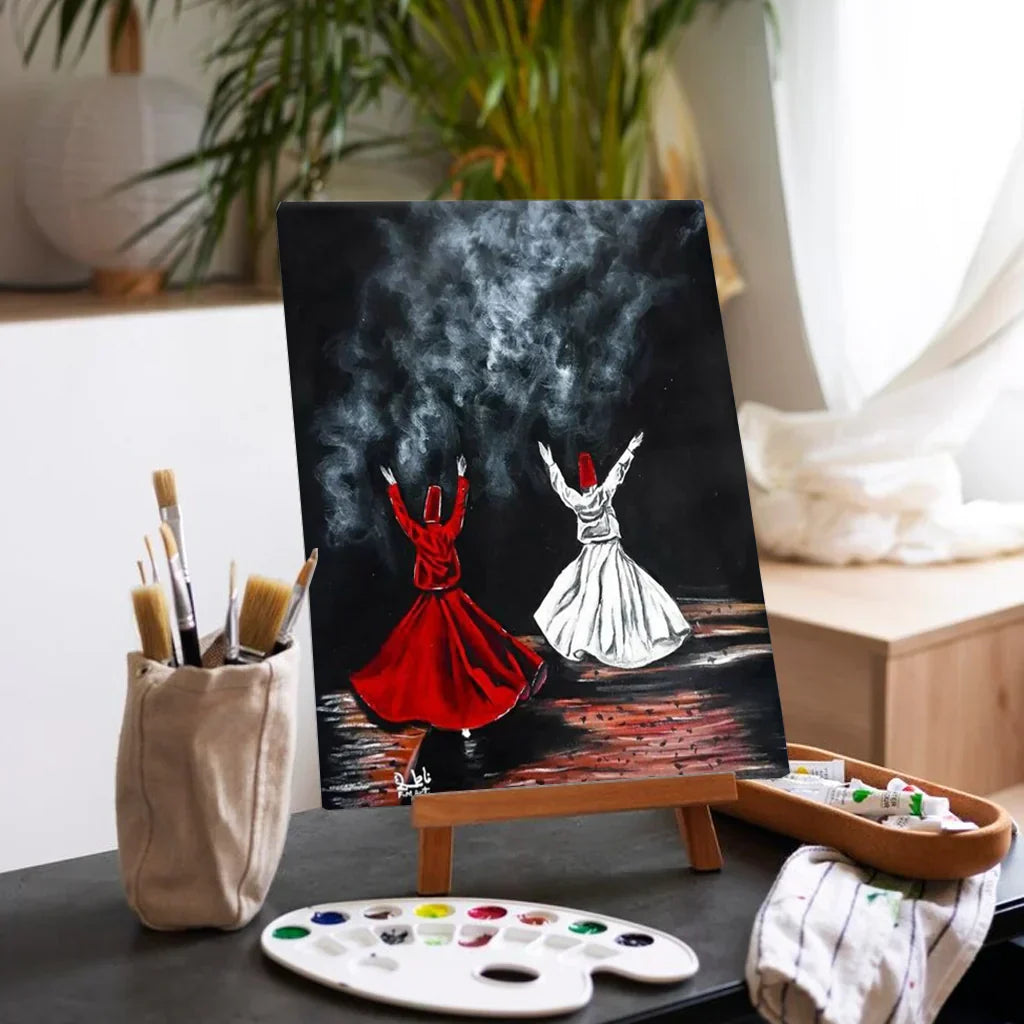 Whirling Dervishes Sufi Art | Handmade Painting